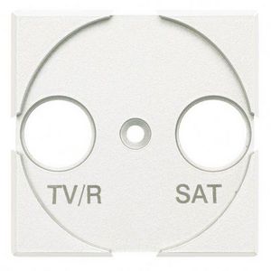 Afdekplaat R-TV 2 modulen Axolute White