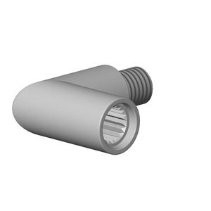 Greep Hoekstuk 26x23x12mm Dark Platinum geborsteld