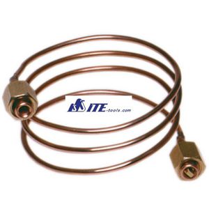 Capillair 1 mtr 2x 1/4 flare + 1x schrader drukker MV-2541