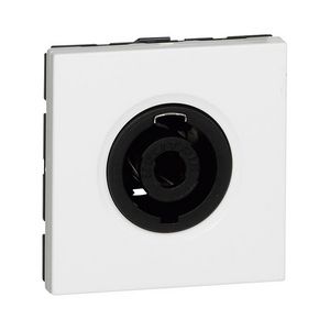 Speakon aansluiting 4 contacten audio 2 modulen wit Mosaic