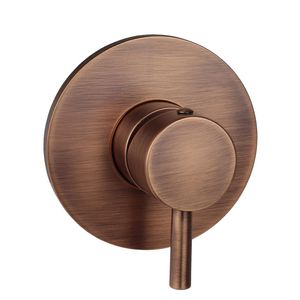 Inbouw LIGHT douchekraan 1-H ronde rozet 110mm 1 uitgang geborsteld koper
