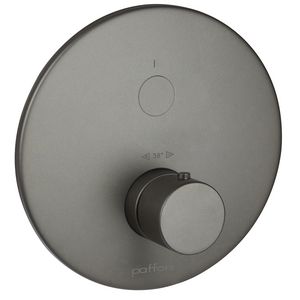 Inbouwset therm. douchemengkraan open/sluit 180mm mercury grijs