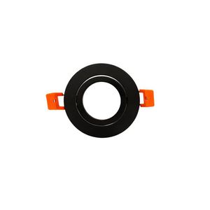 Inbouwarmatuur 50mm rond ø83mm verstelbaar zwart