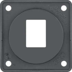 Draagplaat 1V voor AMP modulaire jacks berker Integro antraciet