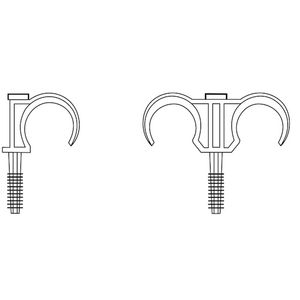 Inslag vloerbeugel nylon dubbel 6mm bereik 14-18mm VVE=250