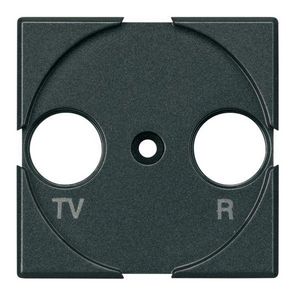 Afdekplaat TV-Sat 2 modulen Axolute Antraciet