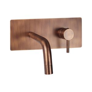 Muurmengkraan Light kit uitloop 123mm geborsteld koper