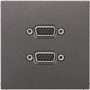 Afdekking antraciet voor 2xVGA LS
