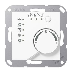 Ruimtethermostaat + 4 bin A/AS alpinwit KNX
