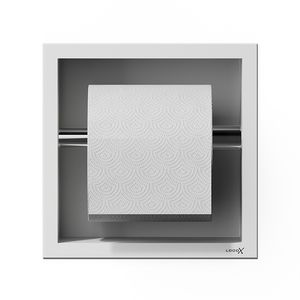 Closed CL4 inbouw closetrolhouder wit vierkant