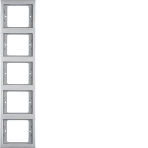 Afdekraam 5-v vert. berker K.5 edelstaal