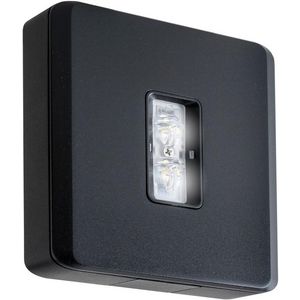 Centraal 2W 220V zwart wand- opbouw led armatuur + controle