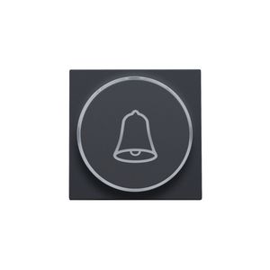 Afwerkingsset doorschijnende ring/belsymbool 6A antracite c.