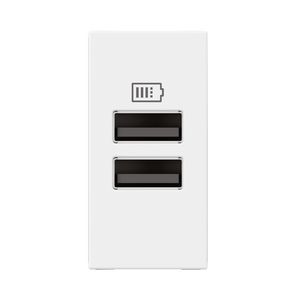 USB lader A + A 15W 1 module wit Mosaic