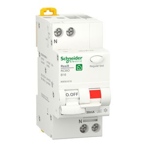 Aardlekautomaat 1-polig + Nul 16A B-Karakteristiek 6000A 30mA Resi9