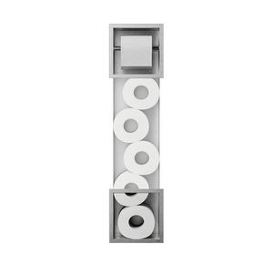 Closed CL5 inbouw closetrolhouder+reserveclosetrolhouder RVS voor 5 rollen