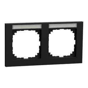 Afdekframe Merten M-Pure 2 stellen tekstveld horizontaal mat