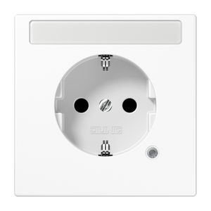 Wandcontactdoos a.wit m.R/A tekstvast& ko.lamp LS990