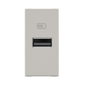 USB lader A 15W 1 module ALU Mosaic