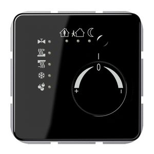 Ruimtethermostaat + 4 bin CD zwart KNX
