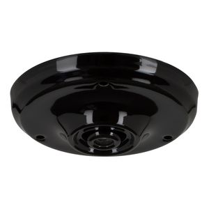 Plafondkap porselein 100x33mm met trekontlaster Zwart