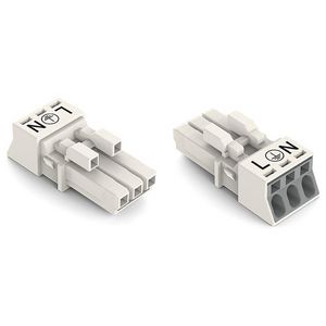 Female 3-polig Cod. A wit 890-223 VVE=50