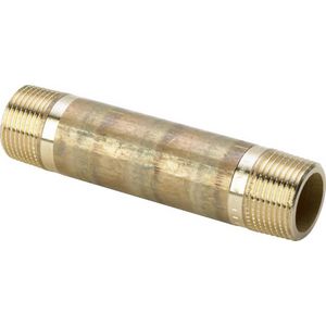 Lange pijpnippel brons 1"bt. x 110mm 3530 VVE=5