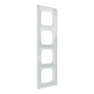 Afdekframe Merten M-Plan glas 4-voudig kristalwit