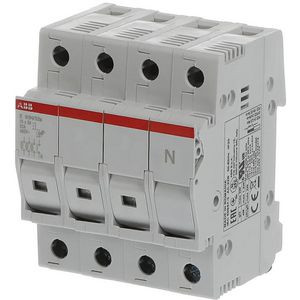 Zekeringhouder 3p+n max 32A voor 103x38mm fuse met indicator