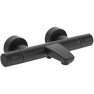 Badthermostaat met omstel CERATHERM T25 silk black cool body 150mm incl. S-koppeling