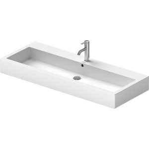VERO #045412 wastafel 1200mm wit met kraangat met overloop