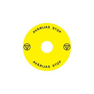 Noodstopssticker opening Ex9P1 H cirkel 90mm Ex9P1 H S9LV