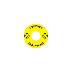 Noodstopssticker opening Ex9P1 H cirkel 60mm Ex9P1 H S6SK