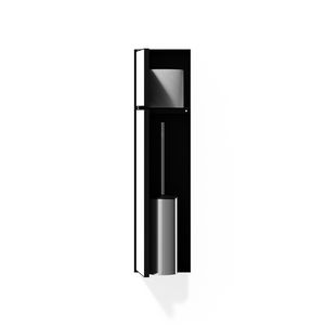 Closed CL10 inbouw closetborstelgarnituur/reserveclosetrolhouder mat zwart 2x deur betegelbaar