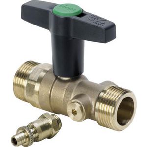 Kogelkraan Easytop brons 1.1/2" bt. m. aftap kiwa 2275.6