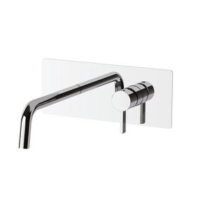Inbouw wastafelkraan FOX +uitloop 123mm muurplaat 250x100 FOX104CR