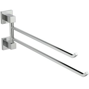 Handdoekstang dubbel IOM SQUARE chroom