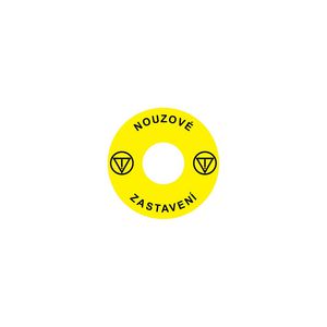 Noodstopssticker opening Ex9P1 H cirkel 60mm Ex9P1 H S6CZ