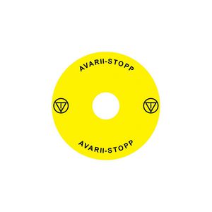 Noodstopssticker opening Ex9P1 H cirkel 90mm Ex9P1 H S9EE
