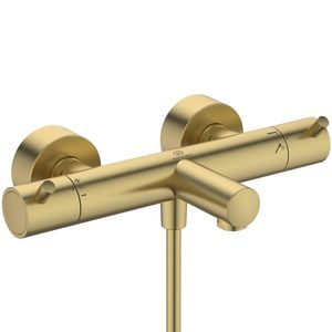t125 bad/douchetherm. met pengrepen brushed gold (mat goudkleurig) A7588A2