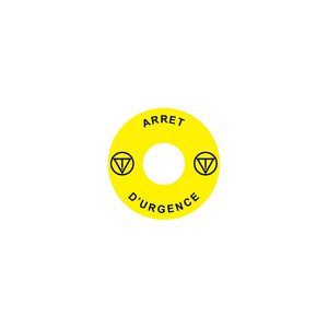 Noodstopssticker opening Ex9P1 H cirkel 60mm Ex9P1 H S6FR