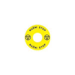 Noodstopssticker opening Ex9P1 H cirkel 60mm Ex9P1 H S6RS