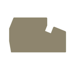Afsluit- eindplaat d.beige h:65mm b:2.5mm V-0, VVE=10