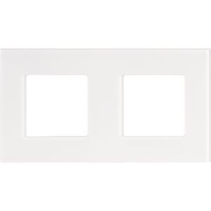 2-voudige afdekplaat hoh 71mm Pure liquid snow white