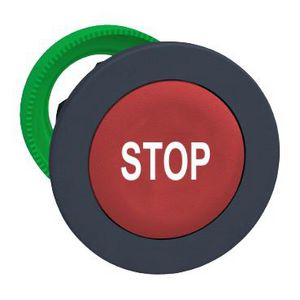 FLUSH MOUNTED RED FLUSH CAPS PUSHBUTTON HEAD WHITE STOP