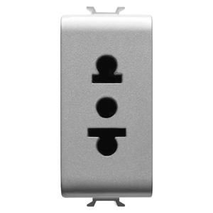 EURO-AMERICAN STANDARD SOCKET- 250/125V ac-2P+E 15A VVE=12