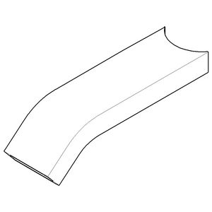 Uitloop 121x34x38mm chr gebors.