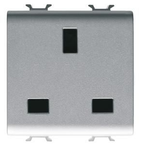 BRITISH STANDARD SOCKET-OUTLET 250V ac-2P+E 13A-2 GANG VVE=6