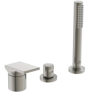 Badmengkraan 3-gats badrand z. uitloop silver storm (rvs-look) Extra