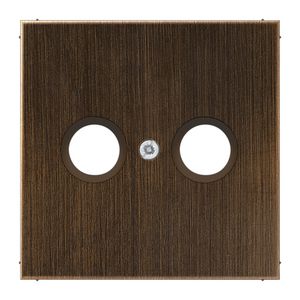 Afdekking TV-FM LS messing antiek